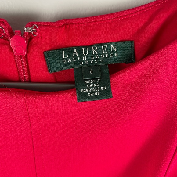 LAUREN RALPH LAUREN DRESS | BRIGHT PINK | SIZE 6 - Picture 4 of 4